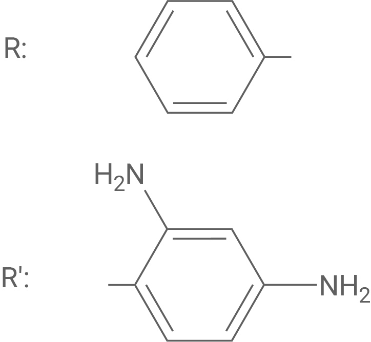 Chemische Struktur von Benzol und Anilin mit verschiedenen Substituenten.